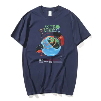 Scott Travis kanye west prabangių Vyrų Medvilnės Marškinėliai Hip-Hop Vyrai Moterys Spausdinti Pora Mėgėjams Harajuku T-Shirts Astronominė marškinėliai