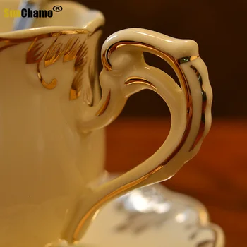 250ml Europos Kūrybos Dramblio kaulo Taurės Retro Kavos keramikinis Puodelis Asmeninį Kavos, Pieno, Arbatos Puodelio Phnom Penh Gėrimo Puodelio, Puodelis