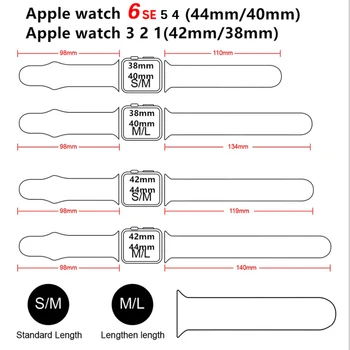 Silikono Dirželis Apple Žiūrėti Se 6 5 juostos 44mm 40mm Reikmenys, Sporto riešo diržas apyrankę iWatch Watchband Serijos 4 3 38mm 42mm