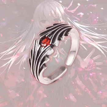 1 Vnt. Naujų Anime Fate Stay Night Žiedai Matou Sakura Vintage Red Crystal Reguliuojamas Žiedas, skirtas Moterims, Vyrams Cosplay Rekvizitai Pav Žaislai