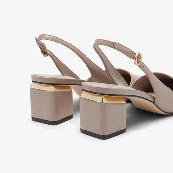 Moterų batai 2020 m. pavasarį, naujų produktų metalo dekoratyvinis nurodė aukšti kulniukai vieną batai moterims storais kulnais