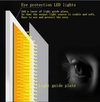 A4 LED Tris Lygio Pritemdomi Plono Šviesos Trinkelėmis,Tablet Akių Apsauga Lengviau Diamond Dažymo Priemonės, Siuvinėjimo Reikmenys
