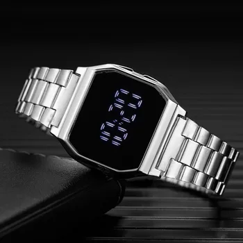 Prabangūs Žinomų Žiūrėti Mens Moterų Mados Atsitiktinis Skaitmeninis LED Laikrodis Dienos Verslo Elektroniniai Laikrodžiai Vyrams Relogio Masculino