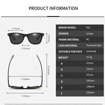 Prekės ženklo Dizainas Poliarizuoti Akiniai nuo saulės Vyrams, Moterims, Vairuotojo Atspalvių Vyrų Vintage Akiniai Vyrų Spuare Veidrodis Vasaros UV400 zonnebril dames