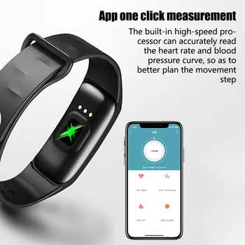 Apyrankė atsparus Vandeniui Smarthwatch Kraujo Spaudimas, Širdies ritmo Monitorius Fitness Tracker Smartband 