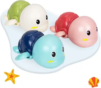 Kūdikių Vonia/Baseinas Vonios Žaislai Smagu Plaukti Vėžlys Vonios Žaislų Rinkinys skirtas Vaikams (3 Skaičius)