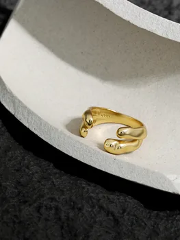 S'STEEL Minimalistinio Reguliuojamas Žiedai Moterims 925 Sterlingas Sidabro Geometrinis Dizaineris Asmeninį Žiedas 2021 Tendencija Fine Jewelry