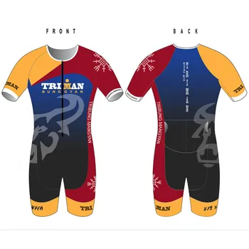 Drabužių Triman Logotipą Šalies Vėliava, Trisuit Triatlon Dviračių Skinsuit Ciclismo Odos Kostiumas Speedsuit Jumpsuit Dviratį Uniforme