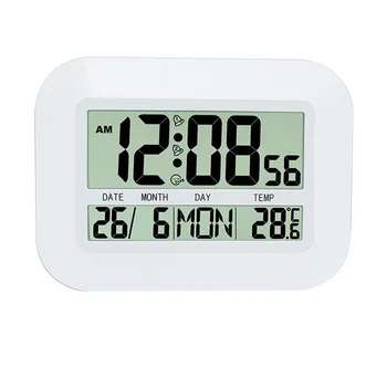 Didelis LCD Ekranas, Skaitmeninis Laikrodis-Žadintuvas Lentelė / Sieninis Laikrodis Patalpų Termometras Temp. Skaitiklio Laikrodis Kalendorius