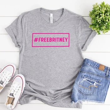 #freebritney Harajuku Marškinėliai Moterims Mergina Galia Feminizmo Grafinis Tee Vasaros Plius Dydžio Marškinėlius Gerbėjai nemokamai britney T-shirt Dropship