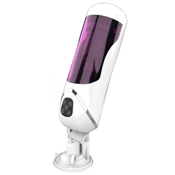 Imituojamas makšties masturbator su siurbtuko automatinė teleskopinis vokalinis vyrų elektros masturbacija taurės sekso žaislai