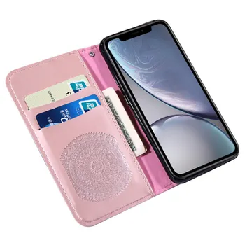 Knyga Flip Case For Samsung Galaxy A3 A5 j5 J7 2017 A50 A60 A70 A6 A7 J4 J6 Plius 2018 Piniginės Kortelės Turėtojas Viena Spalva Atveju V22F