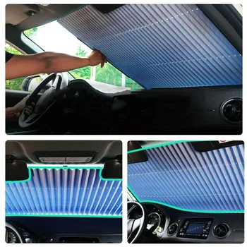 Automatinis prietaisų Skydelio Sunblind Priekinio stiklo Apsauga nuo Saulės, Automobilio Stiklų skėtį nuo saulės Padengti Bagažo Automobilio Galinio Lango UV Protector