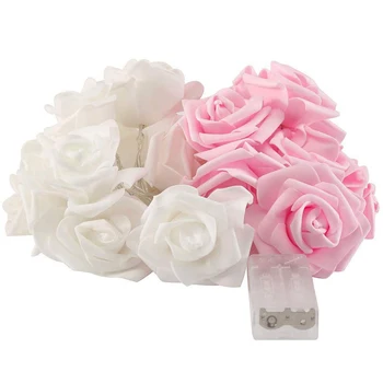 USB/Baterijos Valdomas 10/20/40 LED Rožių Gėlių String Žibintai Dirbtinių Gėlių Puokštė Girliandą Valentino Diena Vestuvės