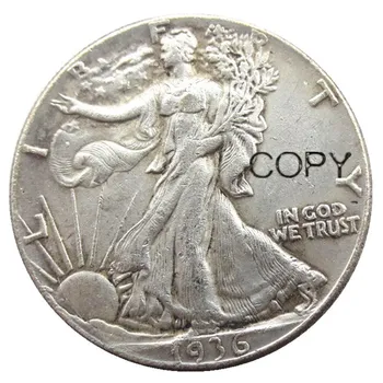 JAV 1936 -PD Ėjimo Laisvės Pusė Doleris Sidabro Padengtą Kopijuoti Monetas