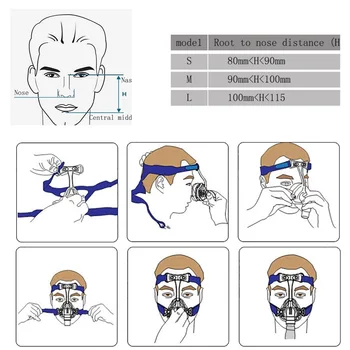 NAUJAS BMC-FM Silikono Kaukė Nosies Pagalvės Kaukė CPAP Ventiliatorių Mašina Miegoti Visą Veidą dengiančiomis Kaukėmis, Apnėja, Respiratorius Kvėpavimo Prietaisas