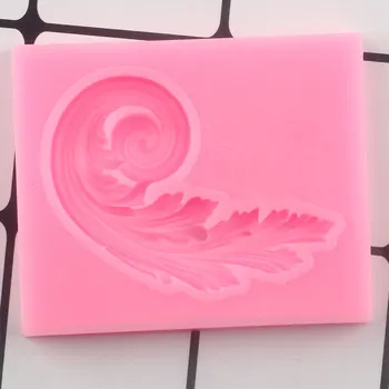 3D Amatų Lapų Silikono Formų Paukščių Plunksnų Cupcake Topper Minkštas Tortas Dekoravimo Priemonės, Saldainiai Molio Šokolado Gumpaste Liejimo formos