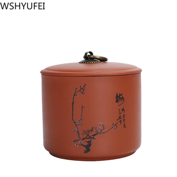 Kinijos Raudonos Molio arbatos jar kelionės arbatos maišelis laikymui lauke Nešiojamų Uždaromos Arbatos caddy kavos filtrą, Virtuvės prieskonių organizatorius