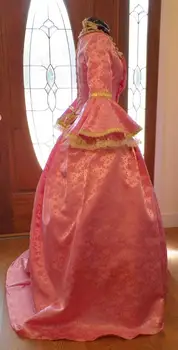 Marie Antoinette ROŽINĖ Suknelė Rokoko 18-ojo Amžiaus prancūzų Rokoko Kolonijinės Suknelė marija Antuanetė suknelė pagal užsakymą