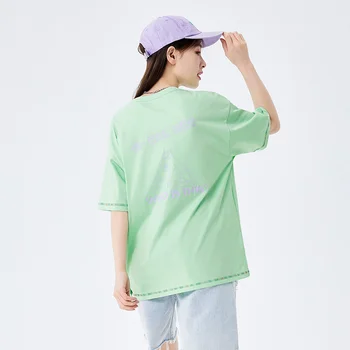 SEMIR T-Marškinėliai Moterims Vasaros Spalvinga Linijos trumpomis Rankovėmis Vasarą 2021 Naujų brėžinių Spausdinimas Cool Jausmas Prarasti Drabužius T Viršūnės