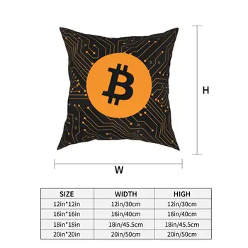 Bitcoin Cryptocurrency Užvalkalas Pagalvėlė Padengti Dekoratyvinių Kriptografijos Valiuta Blockchain Pagalvės užvalkalą Padengti Namų 40X40cm