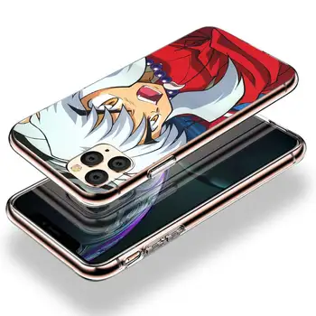 Anime Inuyasha Silikoninis Dangtelis Apple iPhone 12 Mini Pro 11 XS Max XR X 8 7 6S 6 Plius 5S SE 2020 Telefono dėklas