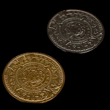 Maya Atminimo Monetų Piramidės Monetos, Monetas, Amerikos, Meksikos Actekų Auksas ir Sidabras Ne Užsienio valiutos Monetų