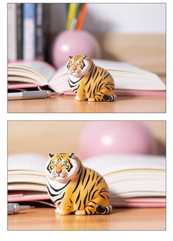 PVC Statulėlės Modelis Riebalų Tigras Serijos Mini Gyvūnų Pasisekė Pet Žaislas Garažo Rinkinys Dovanų Kolekciją Apdaila