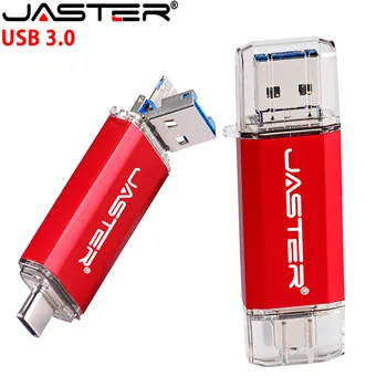 Hotsale JASTER OTG USB Flash Drive, Modelis C pen diskas 128GB 64GB 32GB 16GB USB 3.0 Pendrive Tipo C Prietaisas 3 in 1 urmu
