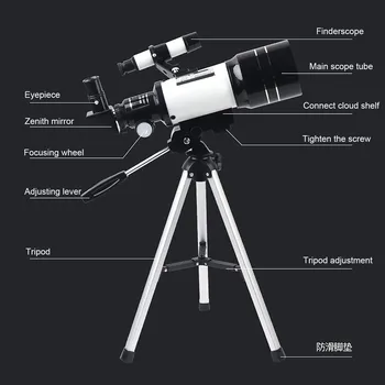20mm Refraktoriumi Mount Teleskopas Su Trikoju Finder taikymo Sritis Skirta Pradedantiesiems Astronomijos Vietos Mėnulio Žiūrėti Aukštos raiškos Monokuliariniai