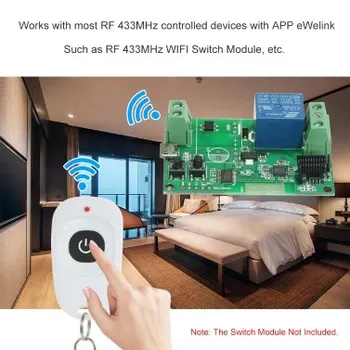Belaidžio 433MHz Smart Nuotolinio valdymo pultelis Kontroliuojamos Prietaisų Belaidžio ryšio Smart Switch Module Raktas Fob Valdytojas 1527 Lustas