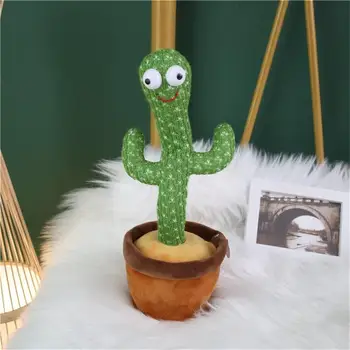 Kaktusas Pliušinis Žaislas Elektroninių Purtyti Šokių žaislas su daina pliušinis mielas Šokių Kaktusas ikimokyklinio Ugdymo Žaislas vaikams