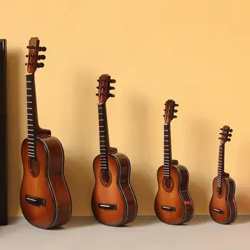 Mini Gitara Miniatiūrinis Modelis, Medinės Mini Muzikos Instrumentas Modelis