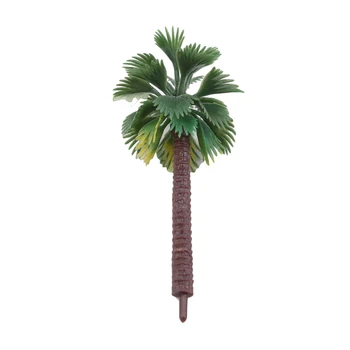 6Pcs Išdėstymas Rainforest Plastiko Palmių Diorama Dekoracijos Modelis Dirbtinių Palmių lapų Lapų