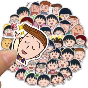 50PCS Chibi Maruko-chan Lipdukai Gerbėjų Anime Derlius Paster Cosplay Atvejui Lagaminą Bagažo Gitara Nešiojamas Vaikams, Žaislai