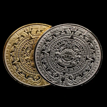 Maya Atminimo Monetų Piramidės Monetos, Monetas, Amerikos, Meksikos Actekų Auksas ir Sidabras Ne Užsienio valiutos Monetų
