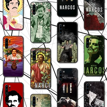 Narcos TV Serialas Pablo Escobar Telefoną Atveju Huawei P Mate 10 20 30 40 Pro Lite Smart 2019 2021 juodo Dangtelio Tendencija Shell Prabanga