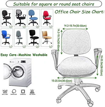 Kompiuterio Kėdė Padengti Geometrinis Spandex Office Žaidimas Pasukama Kėdė Boss Apima Kėdžių Užvalkalai, Nuimamas Sėdynės Raštas Atveju