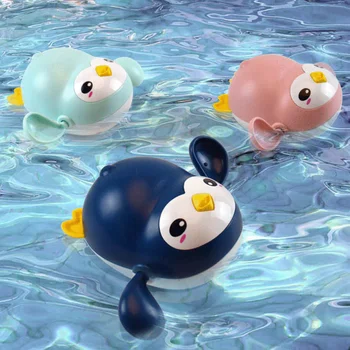 Kūdikio Maudymosi Žaislas Mielas Animacinių filmų Penguin Kids Vanduo, Dušas, Vonios Žaislai, Kūdikių Plaukti Grandinės Clockwork Vonios Žaislai mažiems Vaikams