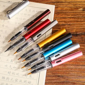 Naujas Creative Vandens Minkštu Šepečiu Pen Metalo, Aliuminio Strypas Daugkartiniai Rašalo Akvarelė Pen Tapybos, Kaligrafijos, Piešimo Meno Supplie