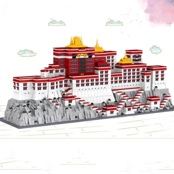 Idėjų Ss Plytų 3649PCS Streetview Modelis Plytų Tibeto Architektūros Modulinių Plytų Potala Modelio Blokai