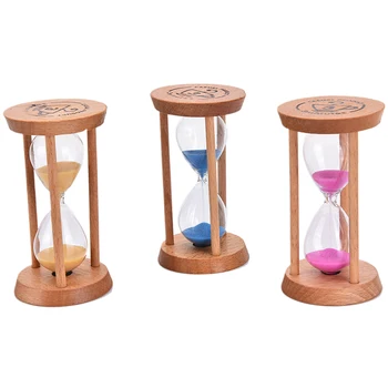Stilingas Papuošalas 3Minute Smėlio smėlio laikrodis Skaičiuoja Laiką Šiuolaikinių Medinių Sandglass Smėlio Laikrodis Laikmatis Namų Apdailos, Medinis Rėmas