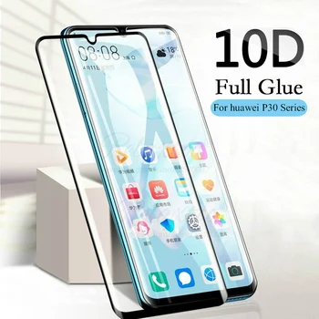 10D Lenktas Grūdintas Stiklas Huawei 30 pro Lite šviesos Ekrano apsaugos Huawei huavei p 30 p30lite p30pro Apsaugos Stiklo