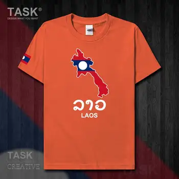 Laosas Lao LA Vientianas t shirt mens naujas Viršūnes, t-marškinėliai trumpomis rankovėmis drabužius palaidinukė nacionalinė komanda šalies žemėlapį megztiniai sporto 50