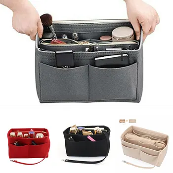 Naujas jausmas piniginės įterpti organizatorius vadovas nešiojamų kosmetikos krepšys tinka nešti maišą nešti maišą įvairių krepšiai Naujas jausmas piniginės