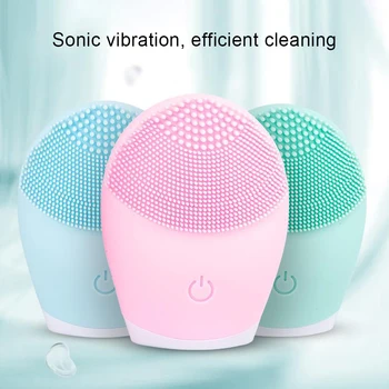 Veido Valymo Šepečių Veido Valymo Šepečių Elektros Veido Massager Silikono Brush Cleaner Sonic Vibracijos Gilus Porų #SUY55