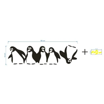 1PC Juokingas Pingvinas Virtuvės Šaldytuvas Lipduką 
