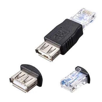 USB Tipo Moteris RJ45 Vyrų Kelvedį Eterneto Adapteris Jungties Kištuko Lizdas, Lengvas Nešiojamas USB-Ethernet Adapter 2021