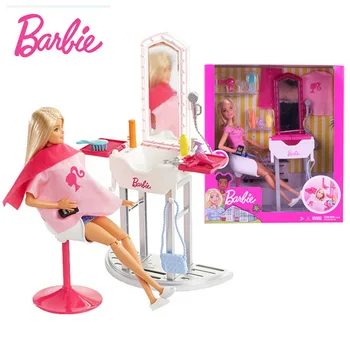 Originalias Barbie Lėles, Dušas, Baldai ir Šukuosenų Rinkinį Vonios Mergina Švietimo Žaislai Reborn Baby Boneca Lėlės Vaikams Dovanų