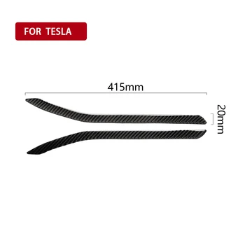 Automobilių Wrap Apsaugos Anglies Pluošto Interjero Lipdukai Užpakalinių rūko žibintų apdailos juostelės, skirtos Tesla Model X